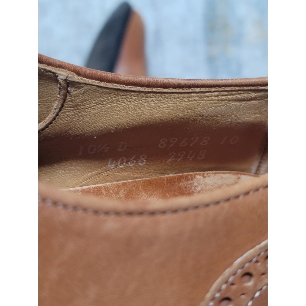 Allen Edmonds Corporate Casuals Derby Brown Walnut Leather Shoes Men Size 10.5 D - Picture 13 of 14